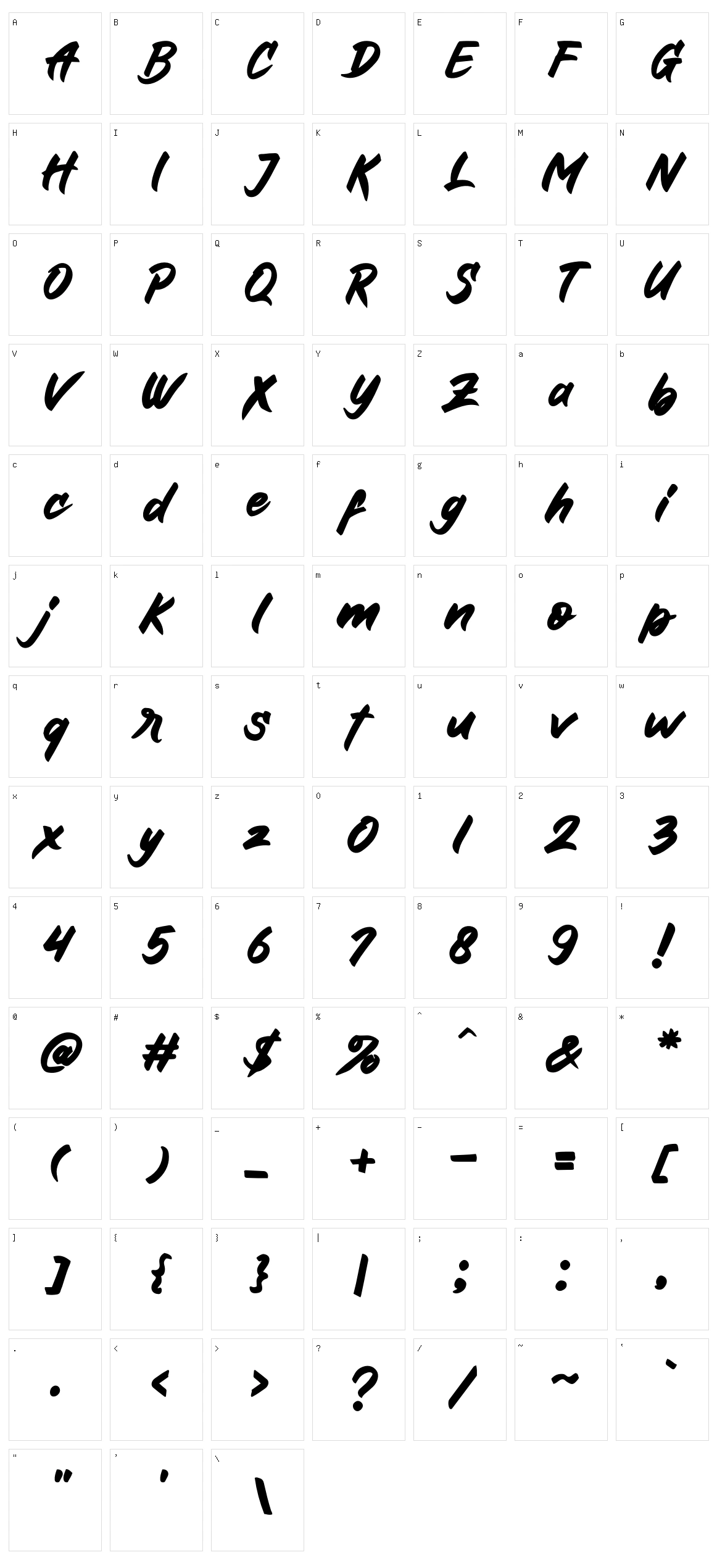 Galaxion Character Set