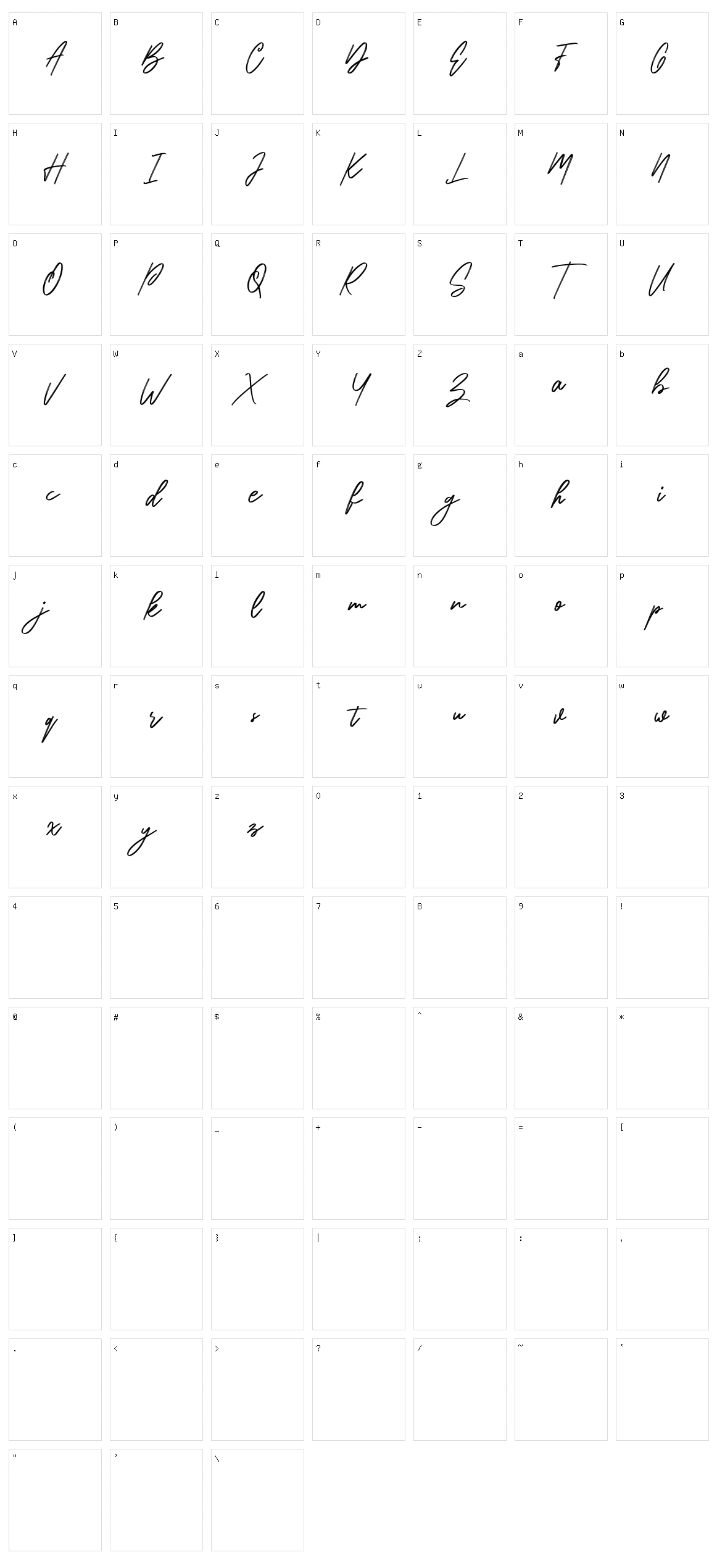Antigor Character Set
