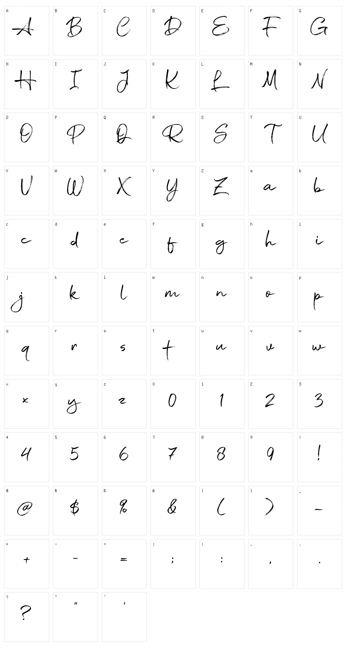 Twice Writing Character Set
