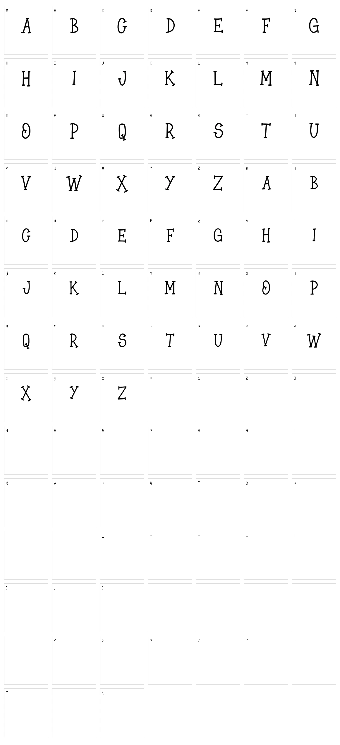 Hell O Ween Character Set