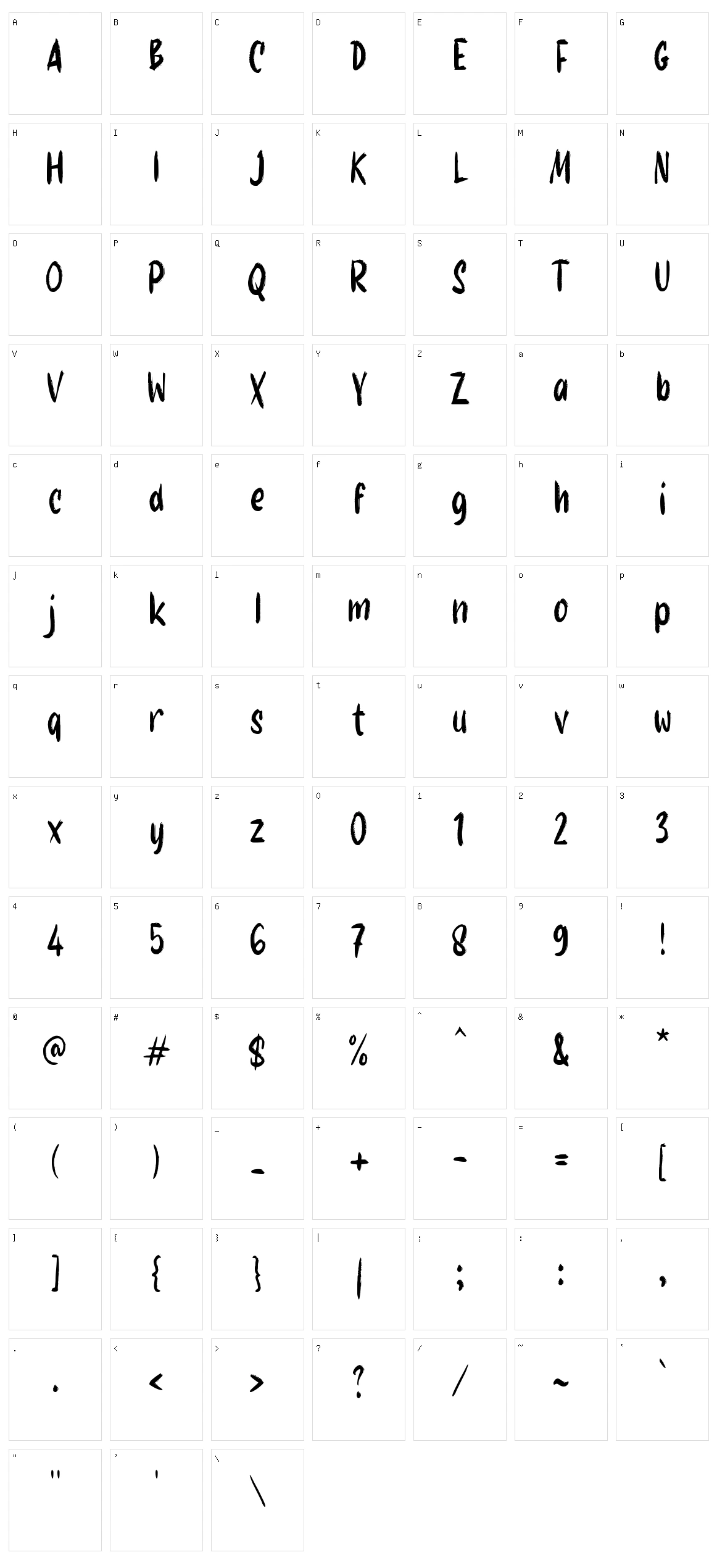 g Gerhan Character Set