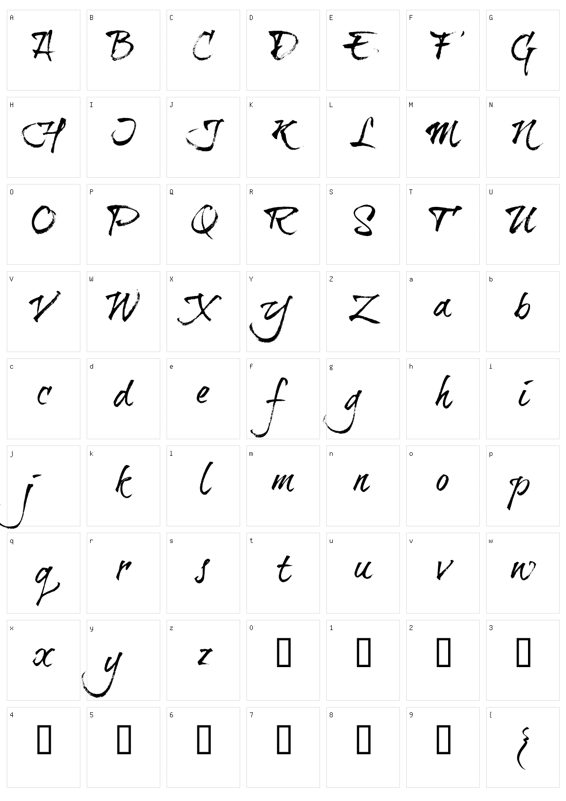 Brushtip Travis Character Set