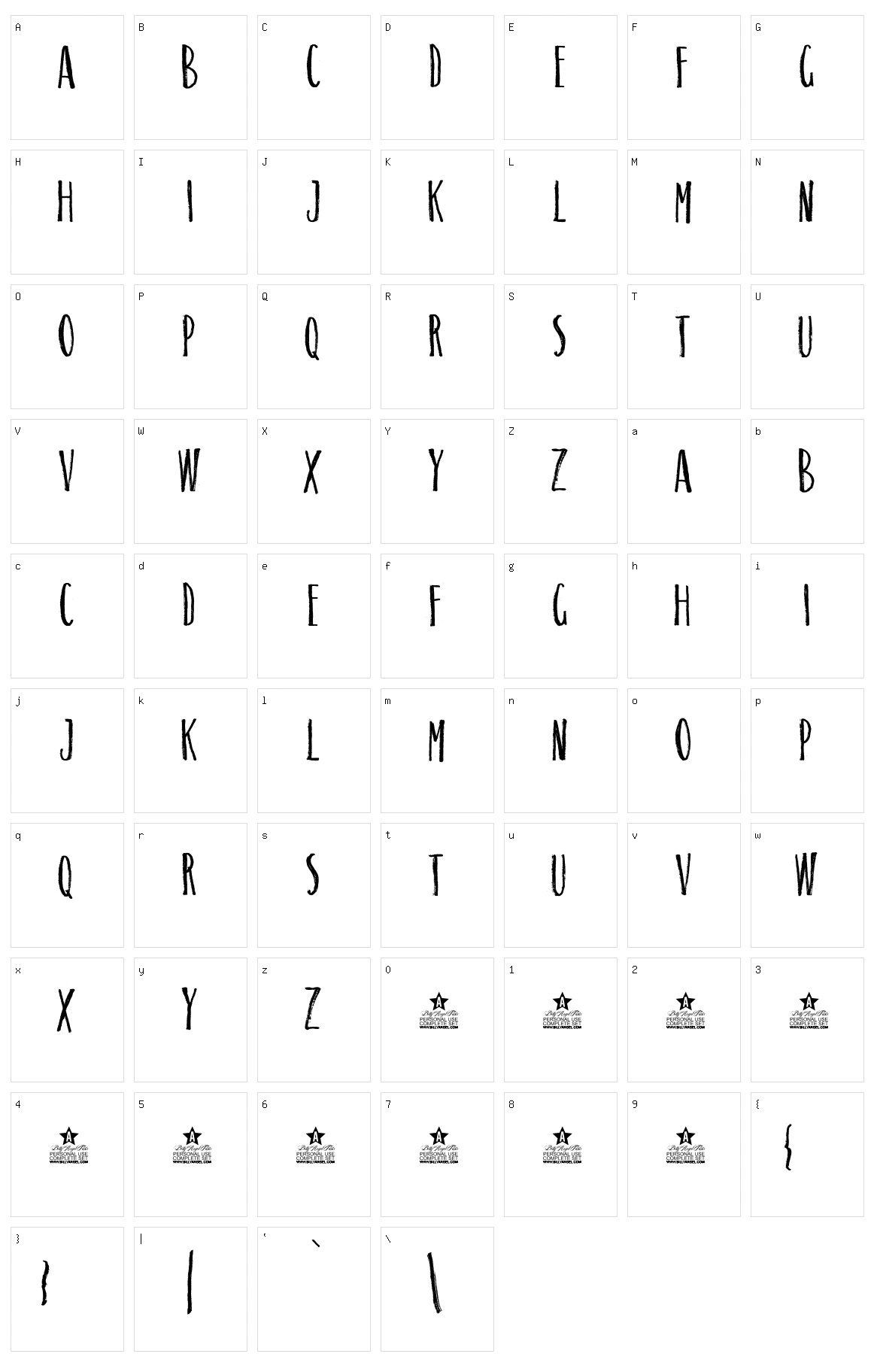 Sunrise Character Set