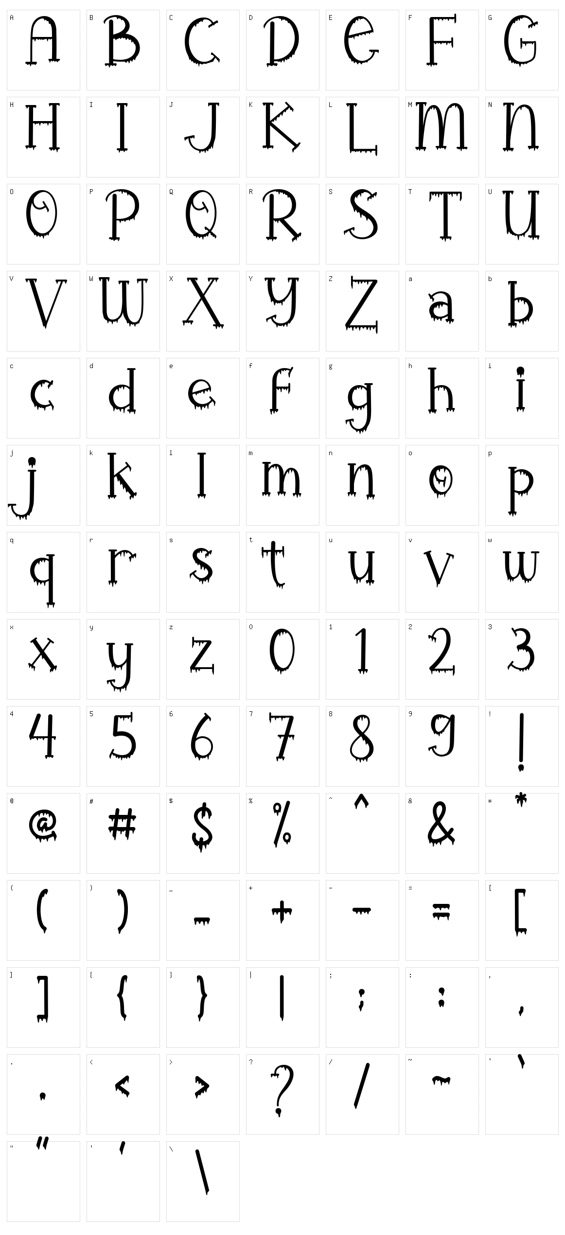 Halloween Rules Character Set