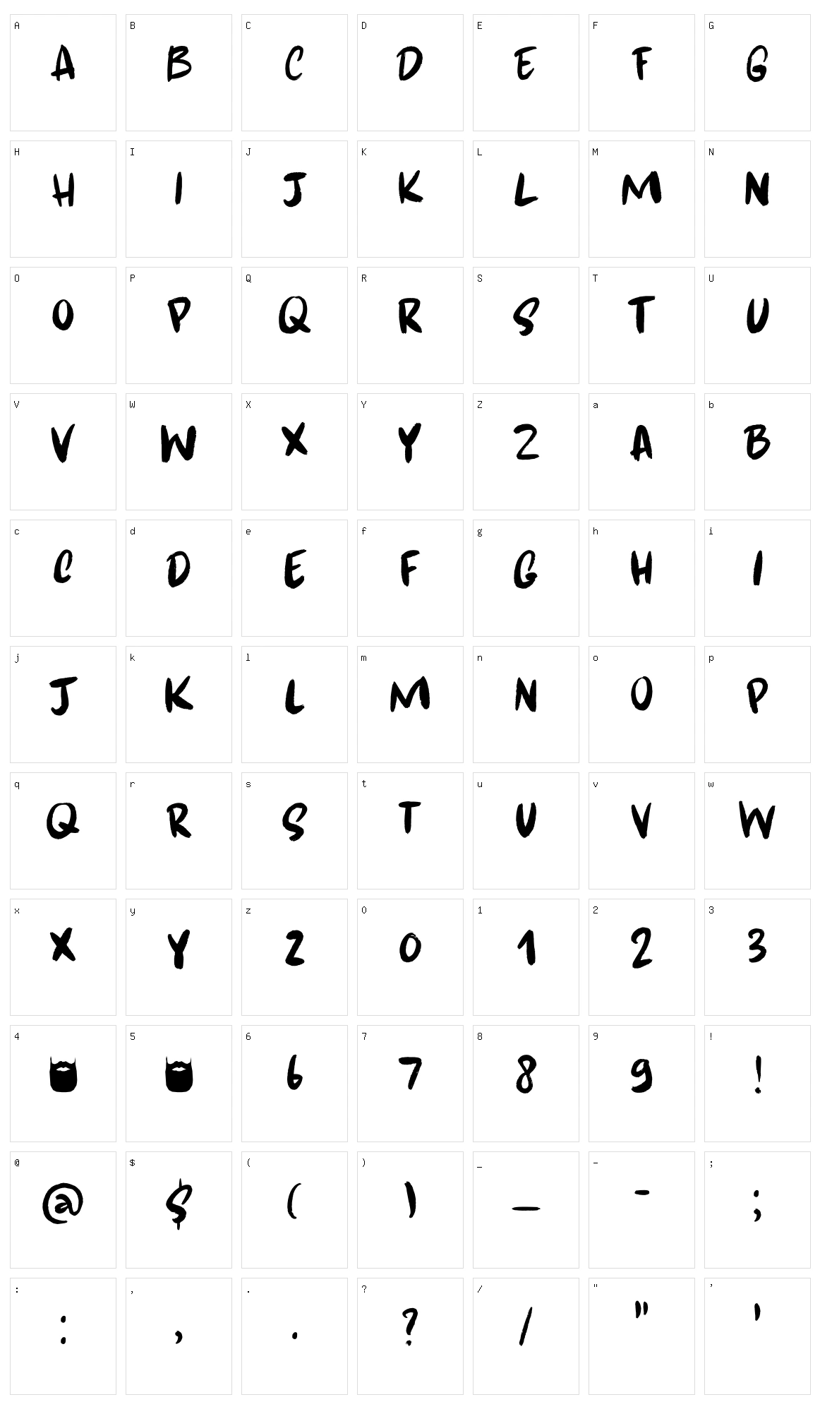 Kapsalon Brush Character Set