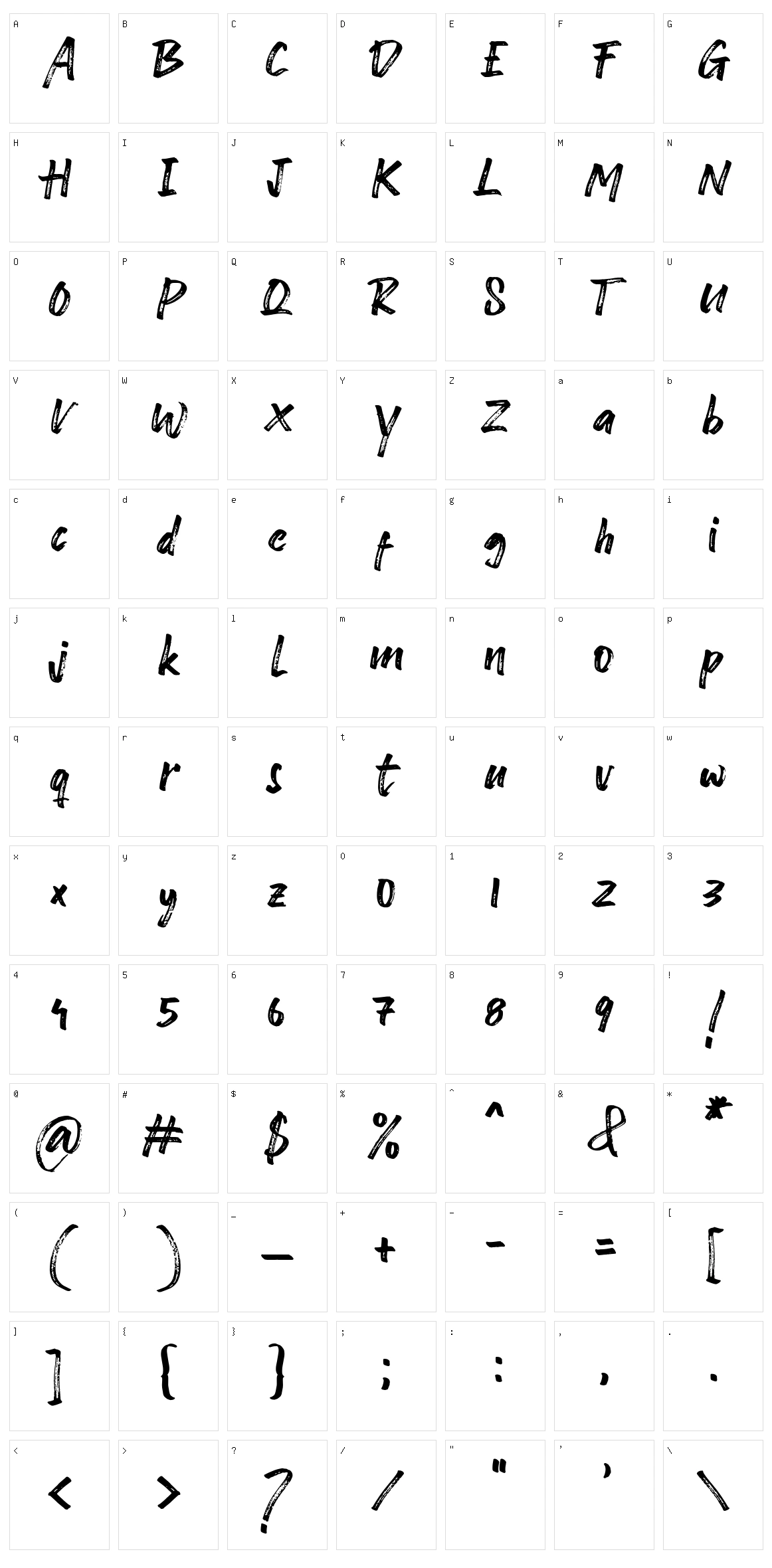 Ghost Brush Character Set