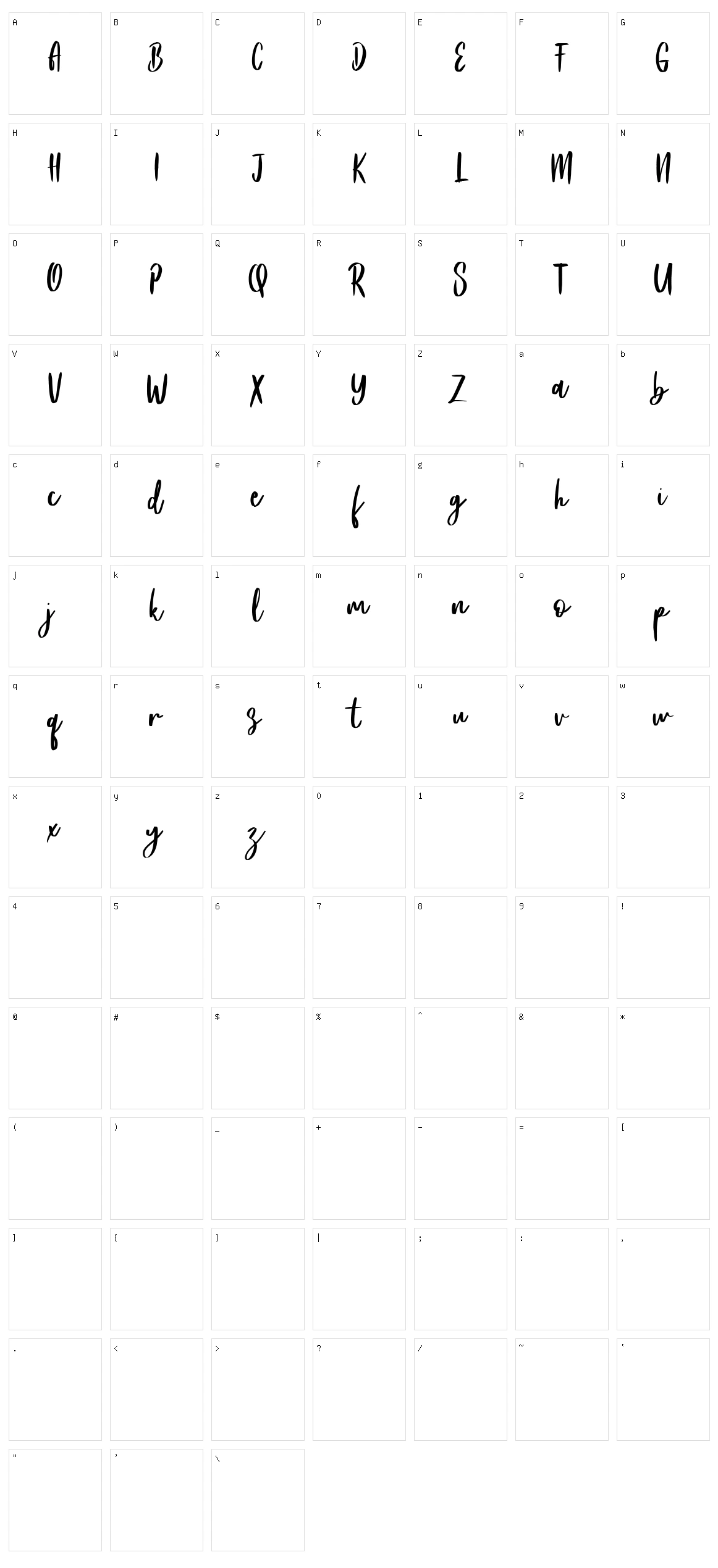 Frances Character Set