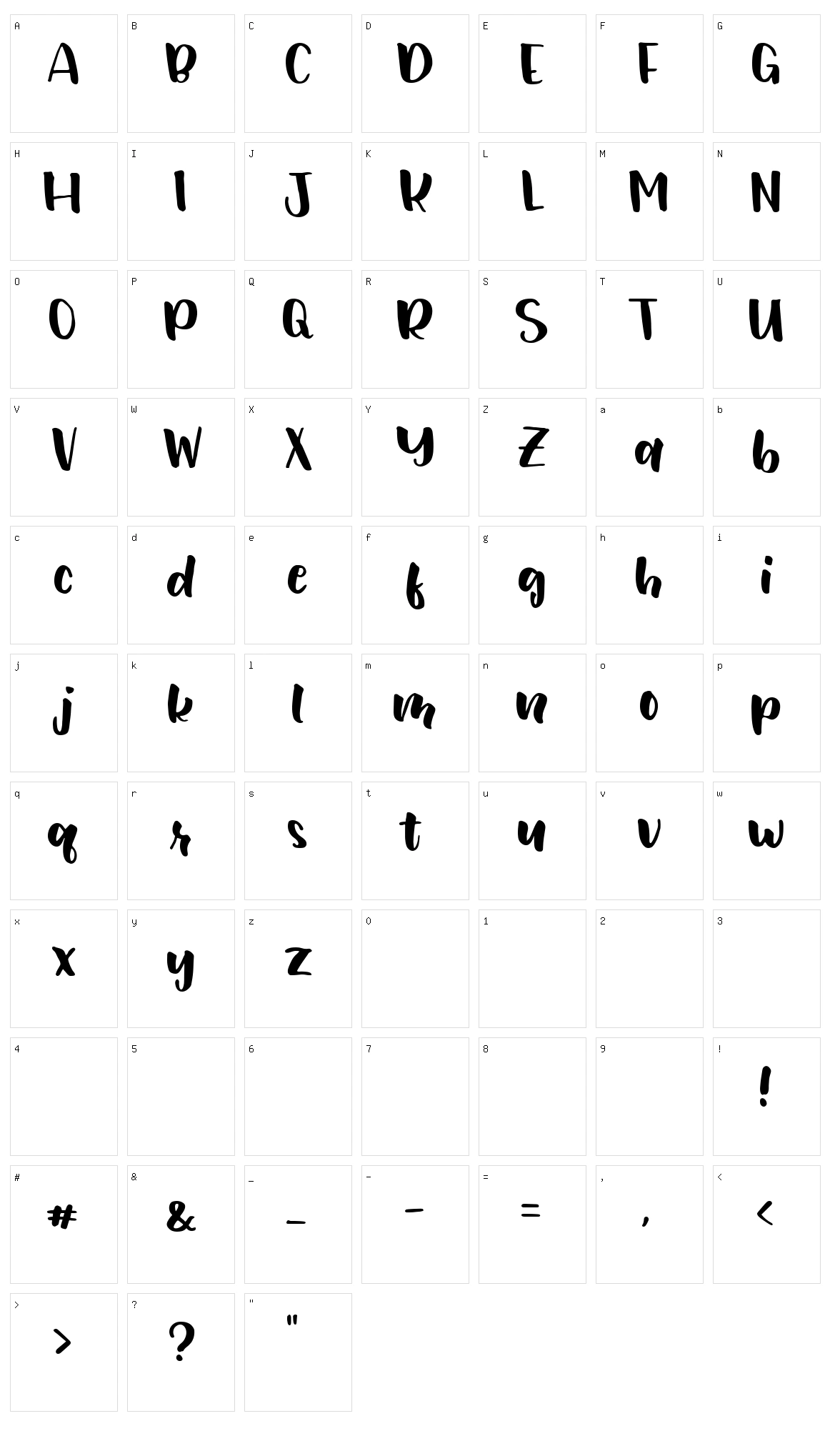 Junette Character Set