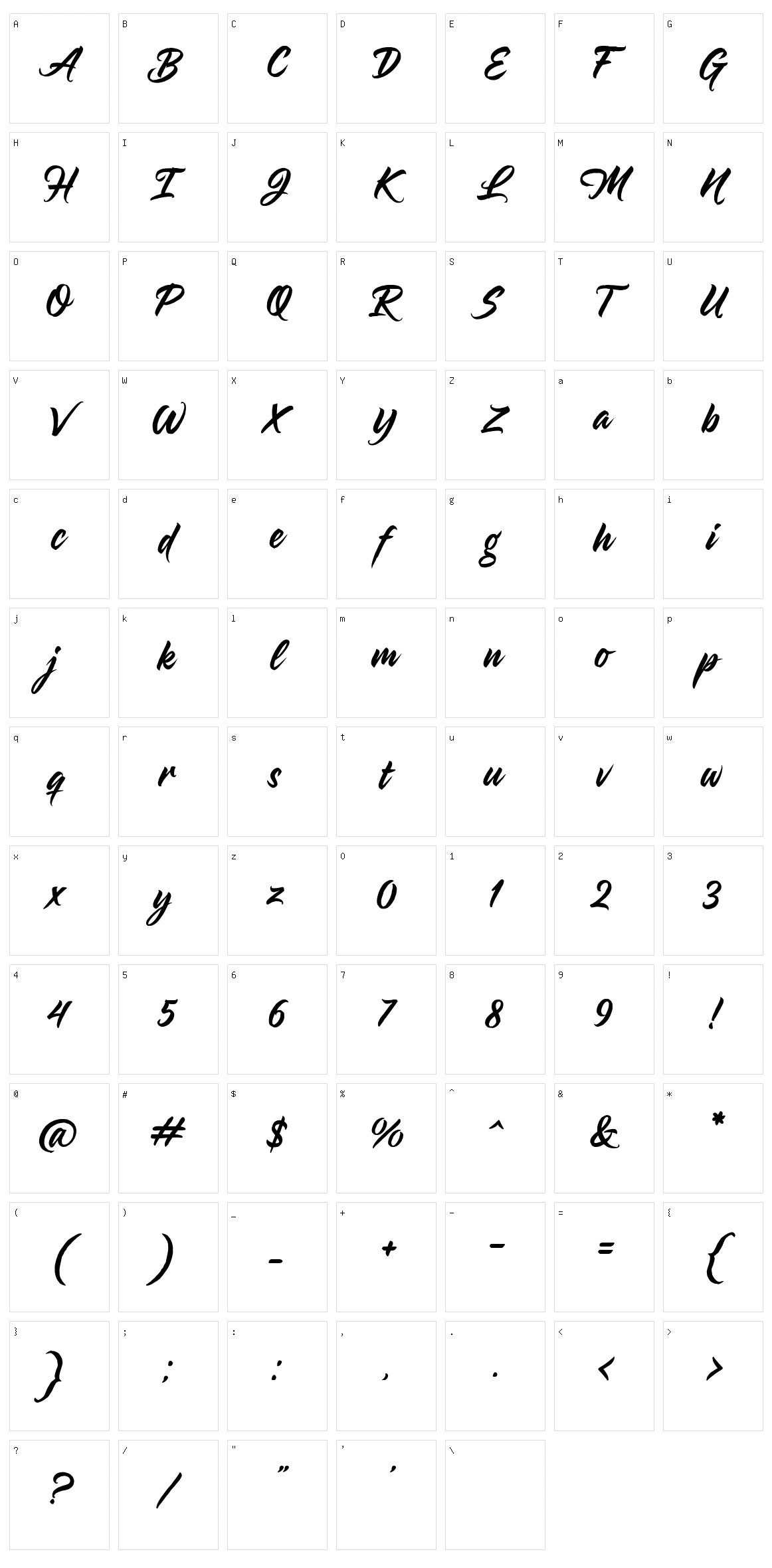 Hangover Brush Character Set