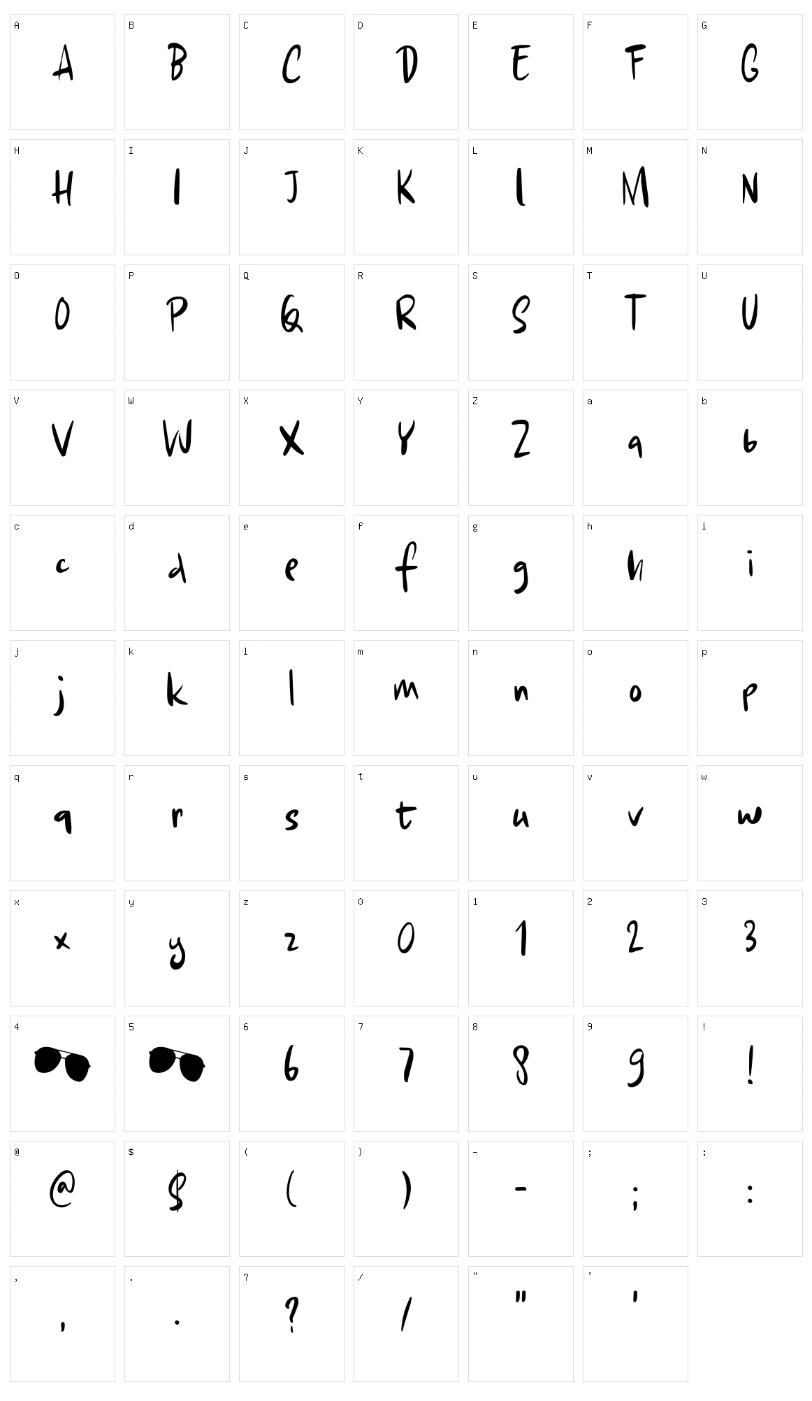 Chillerz Character Set