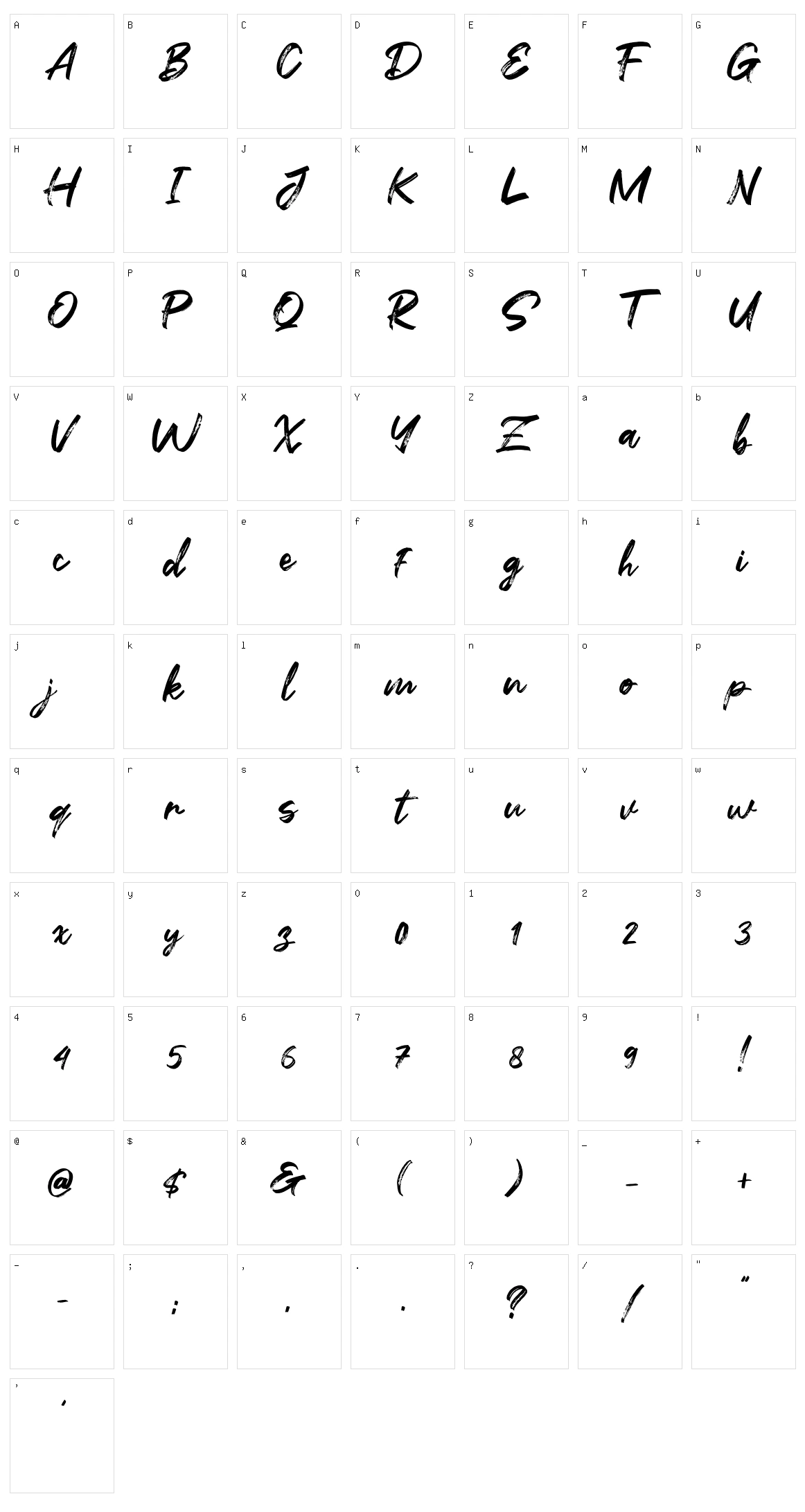 Flashing Character Set