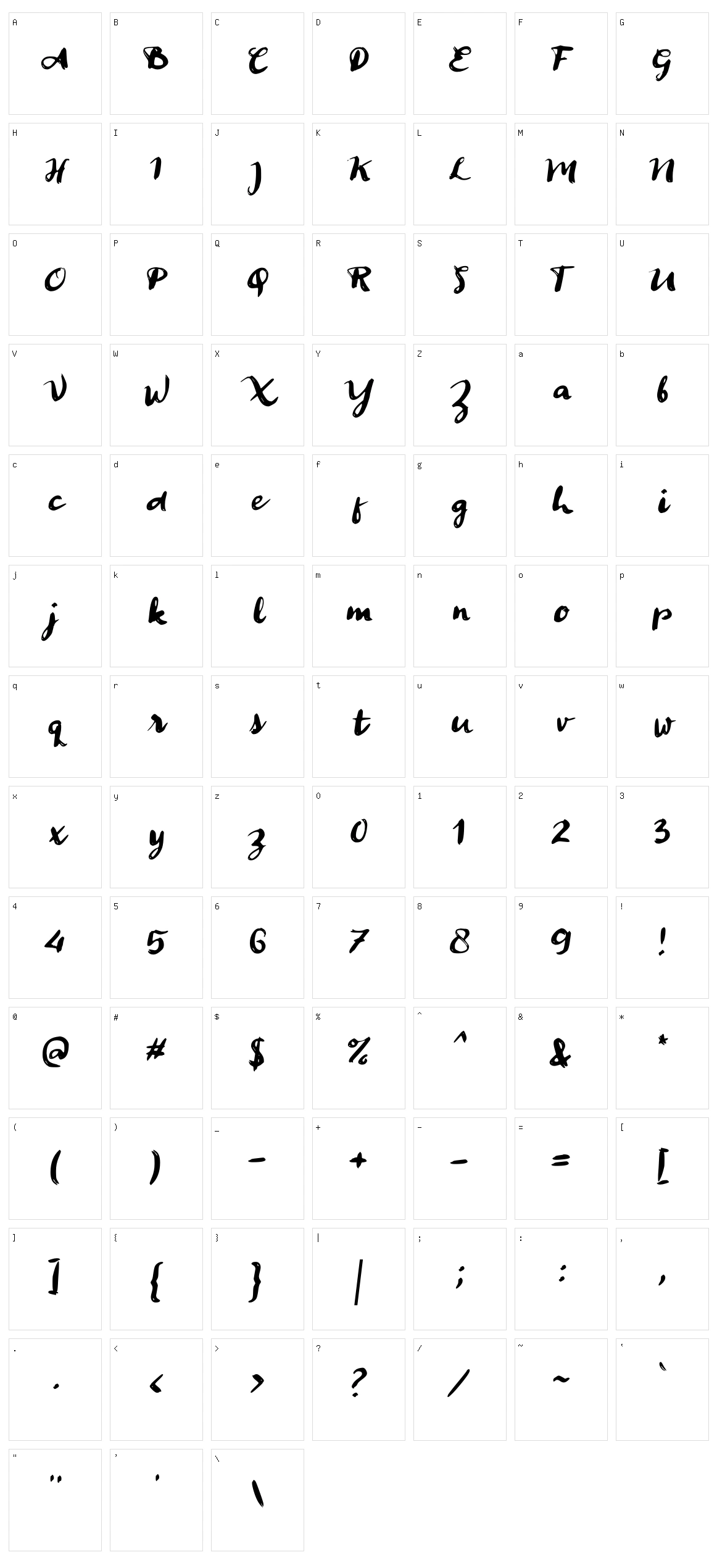 a Ancen Character Set