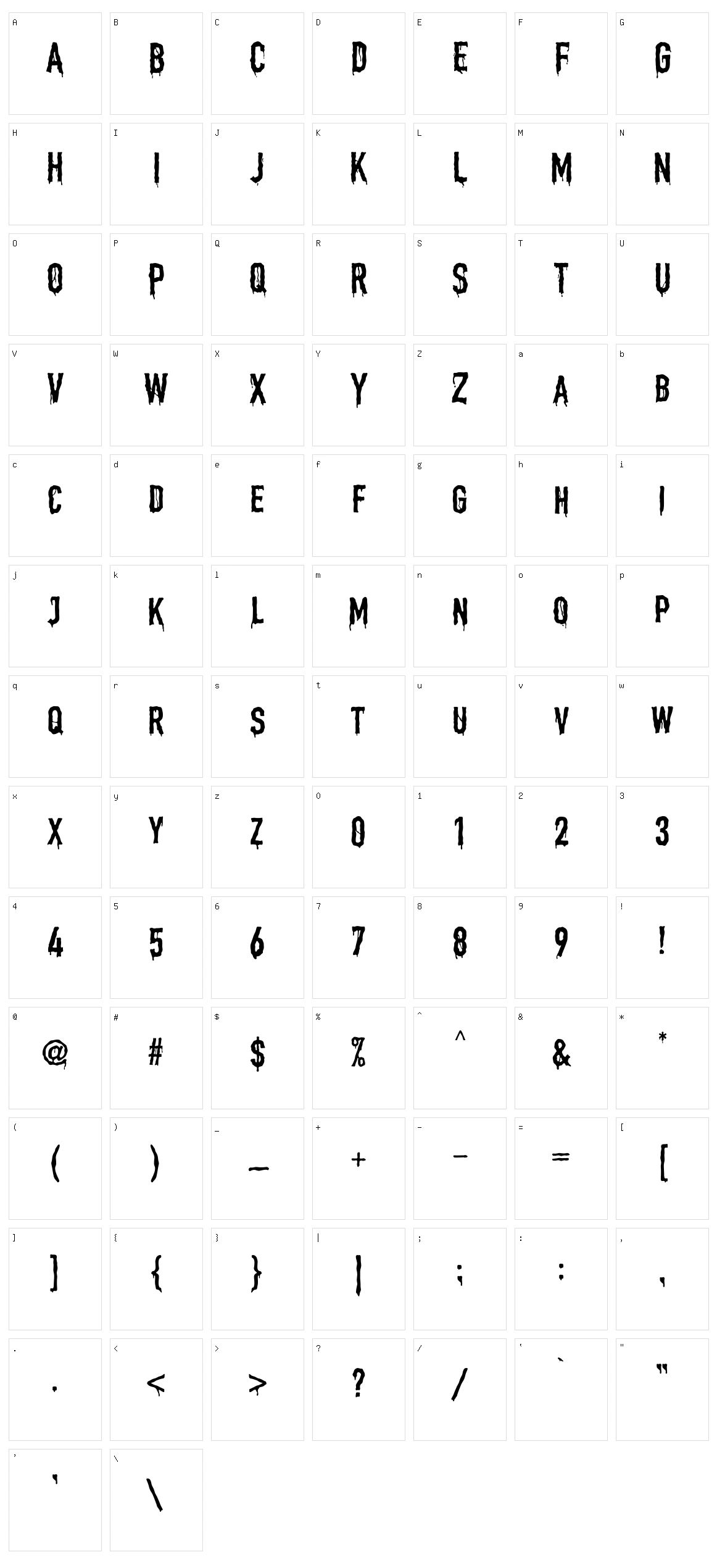 Hollow House Character Set