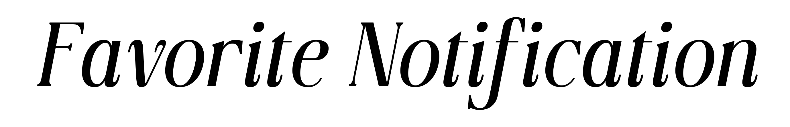 Favorite Notification