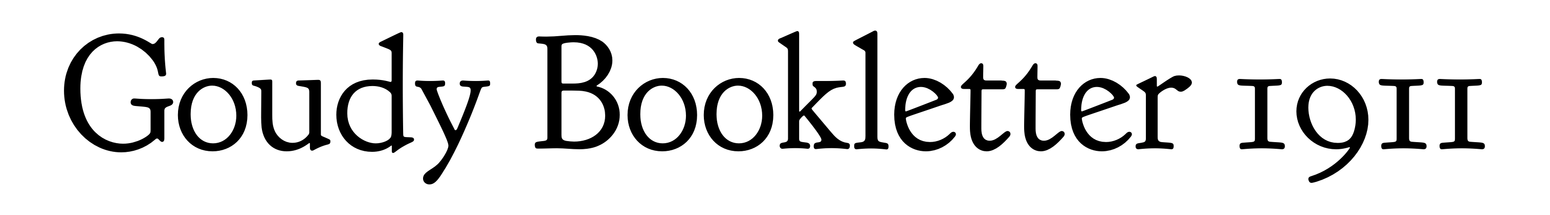 Goudy Bookletter 1911