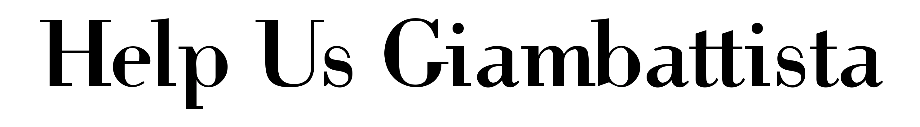 Help Us Giambattista