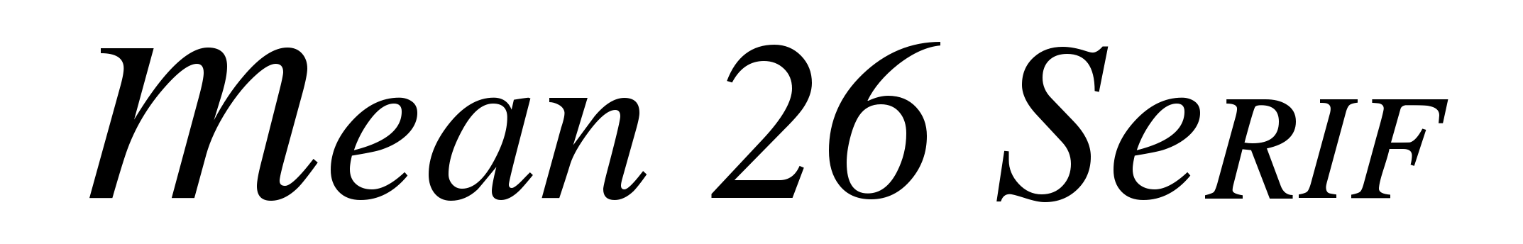 Mean 26 Serif
