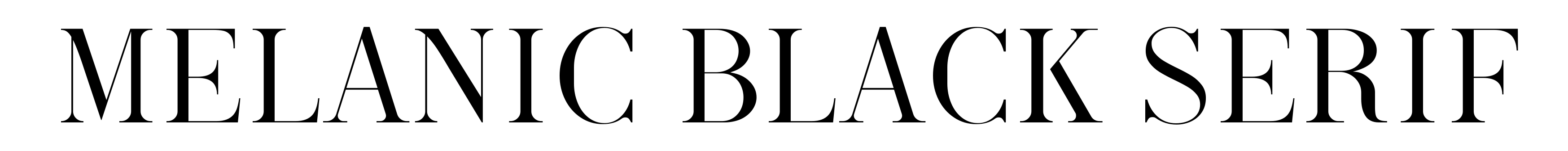 Melanic Black Serif