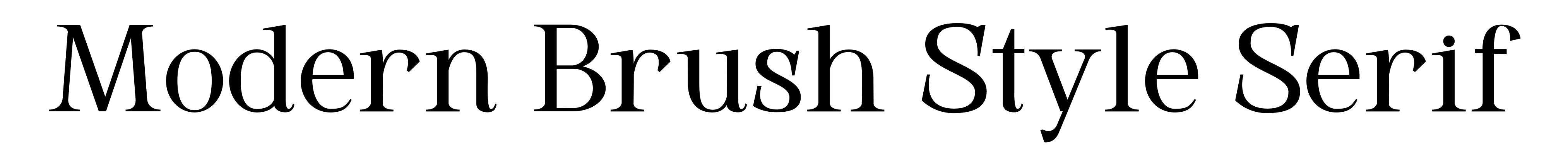 Modern Brush Style Serif
