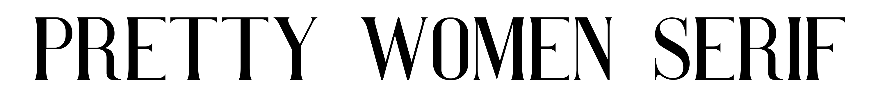 Pretty Women Serif