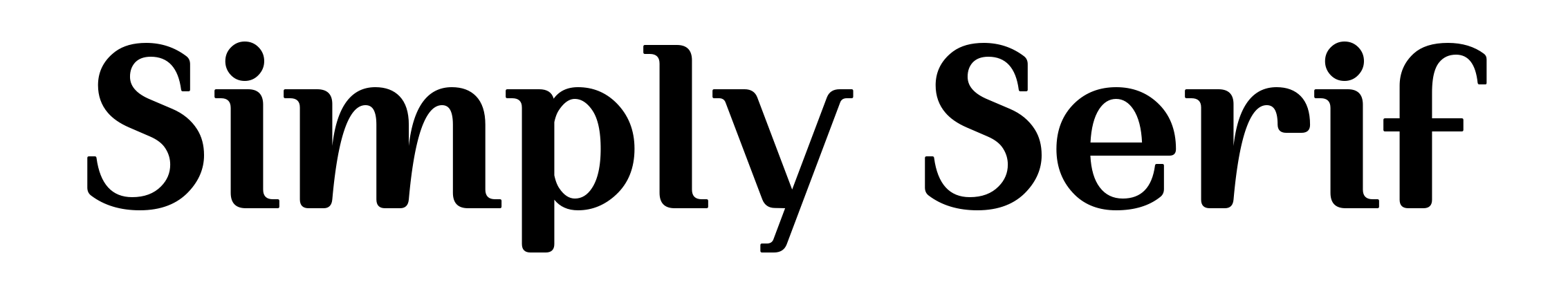 Simply Serif