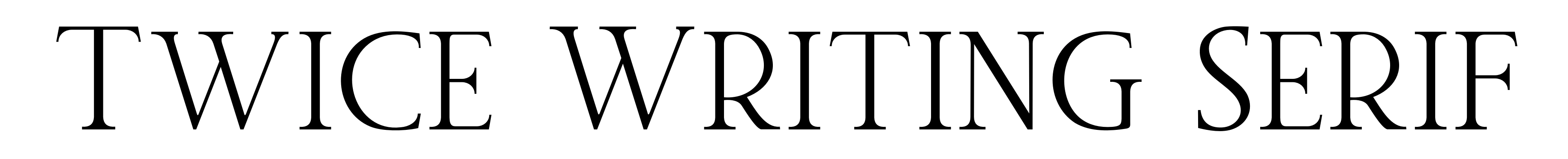 Twice Writing Serif