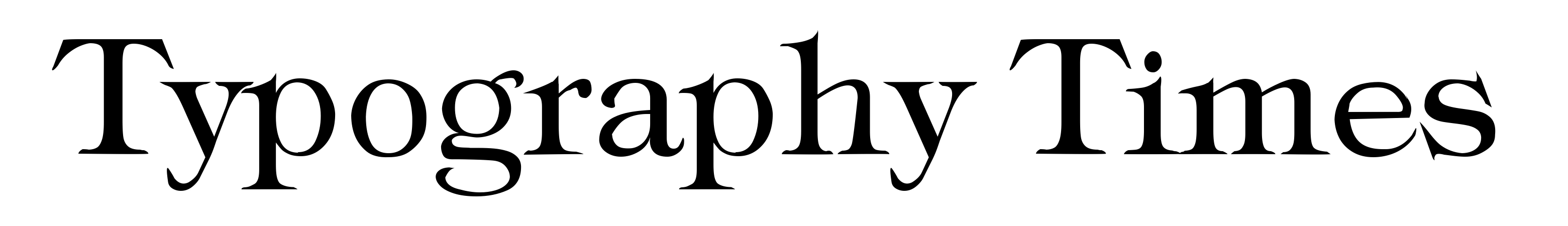 Typography Times