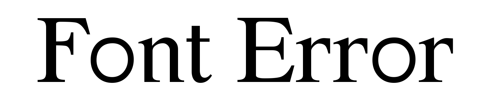 Font Error