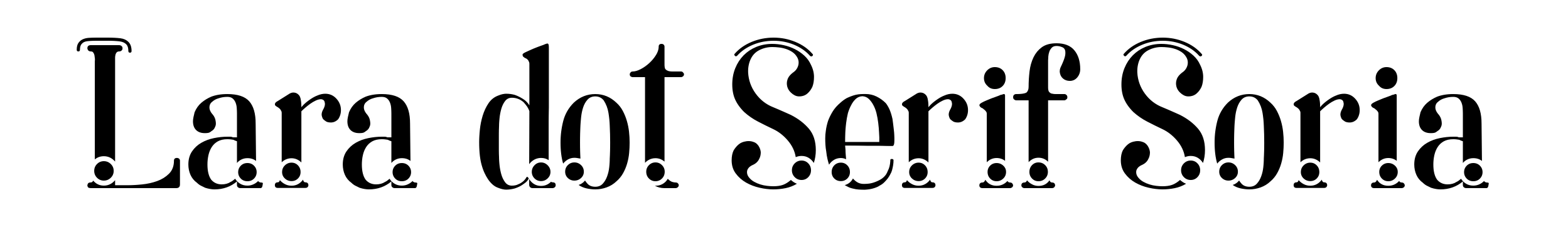 Lara dot Serif Soria