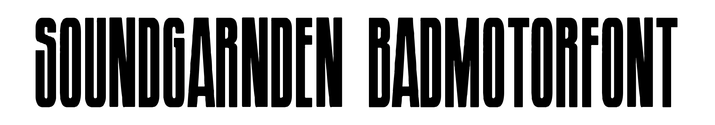 Soundgarnden Badmotorfont