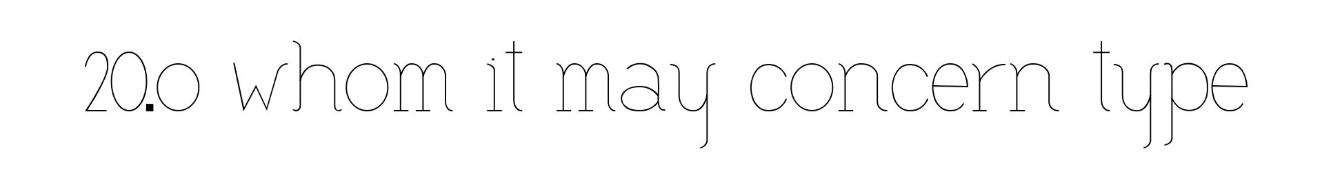 To whom it may concern type