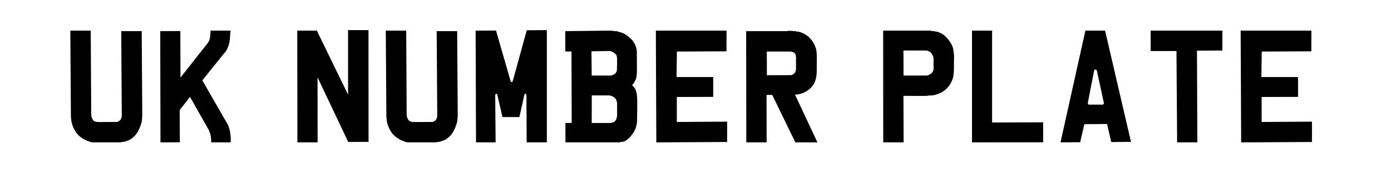 UK Number Plate