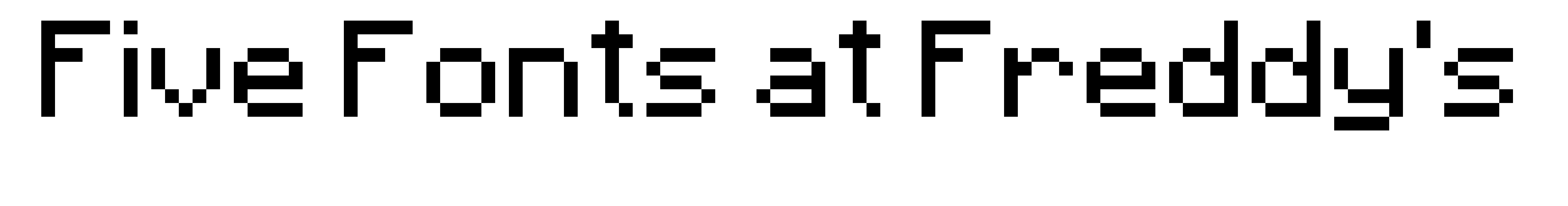 Five Fonts at Freddy's
