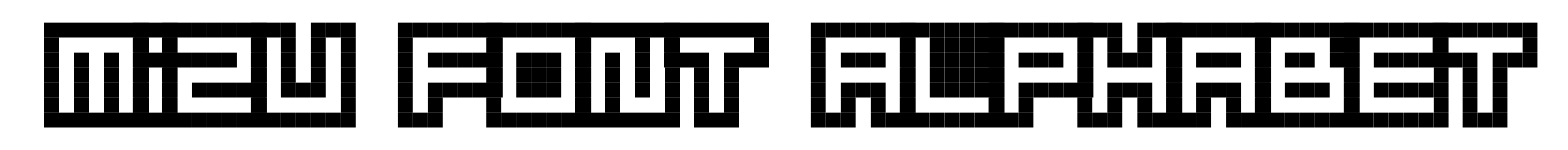 Mizu Font Alphabet