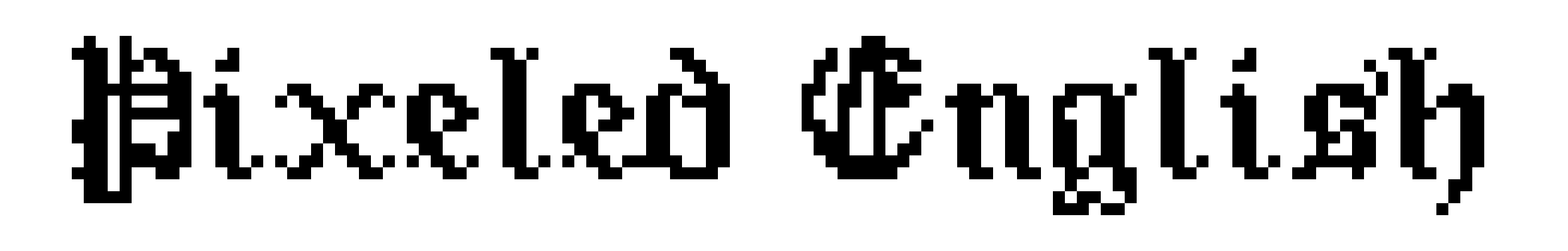 Pixeled English