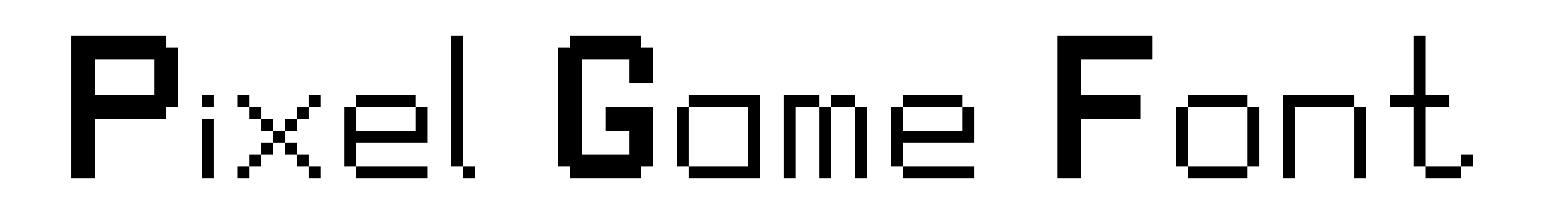 Pixel Game Font