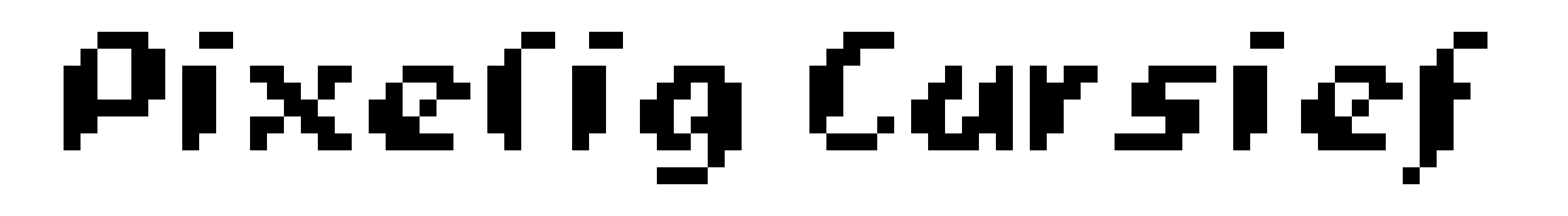 Pixelig Cursief