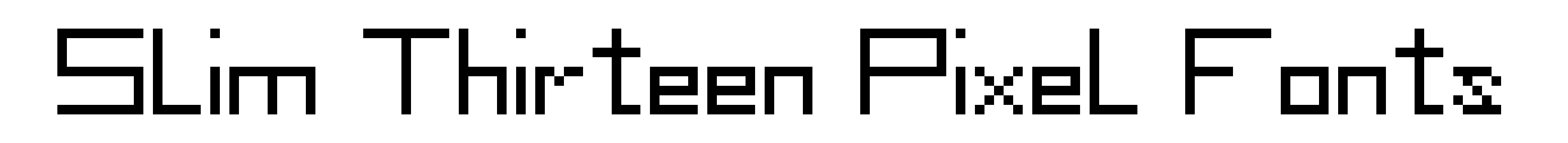 Slim Thirteen Pixel Fonts