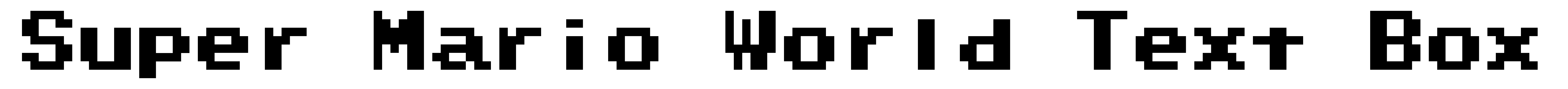 Super Mario World Text Box