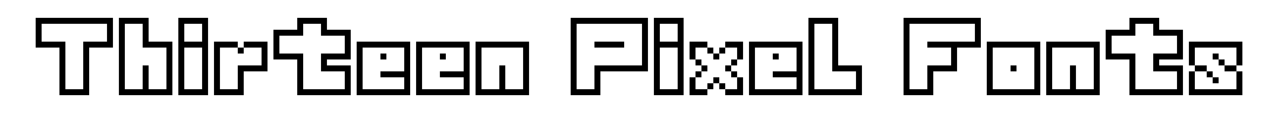 Thirteen Pixel Fonts