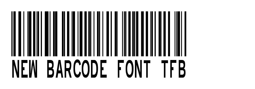 New Barcode Font TFB