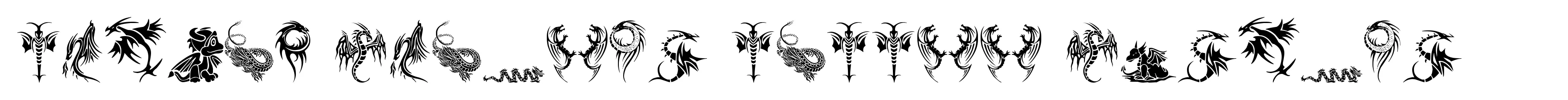 Tribal Dragons Tattoo Designs