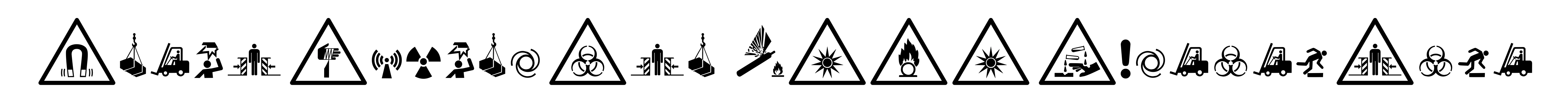 Fonts Vector Iso 7010 Warning Sign