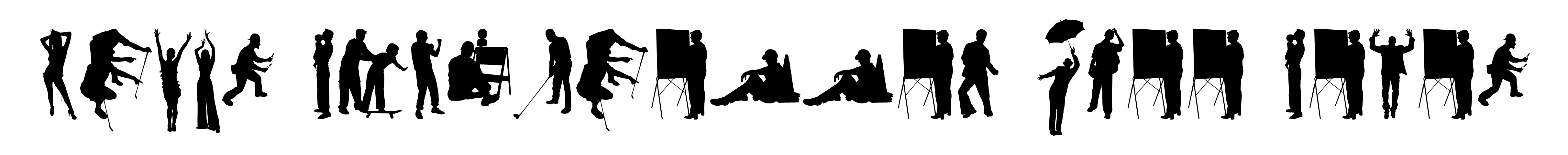 Human Silhouettes Free Seven