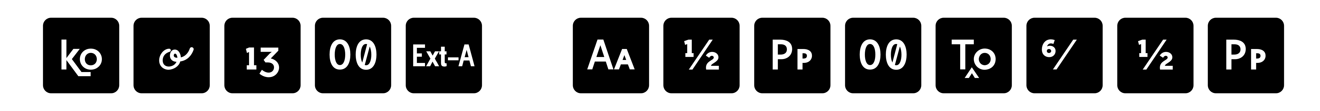 Icons OpenType