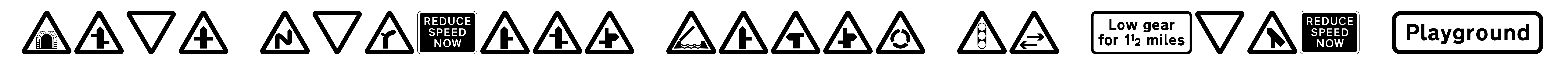Road Caution Signs UK Part 1
