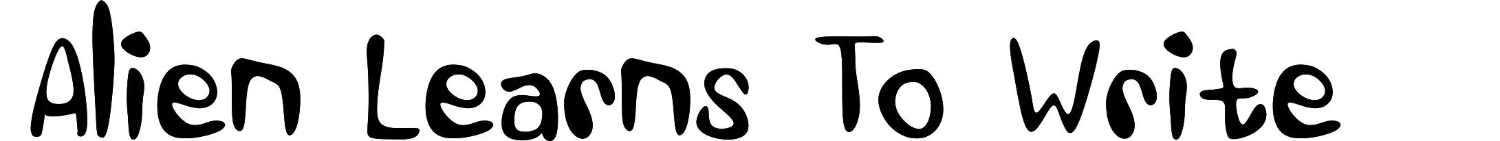 Alien Learns To Write