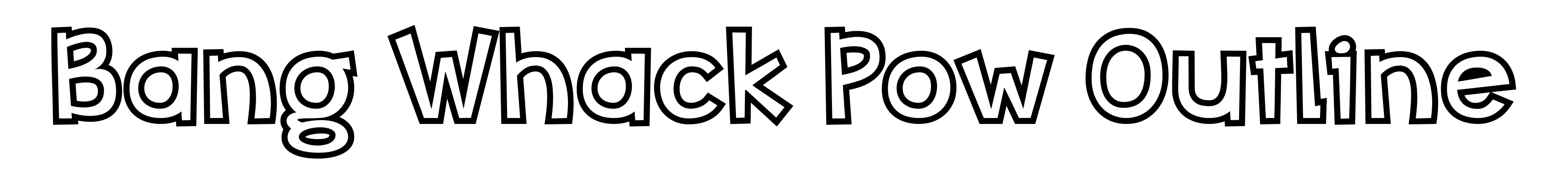 Bang Whack Pow Outline