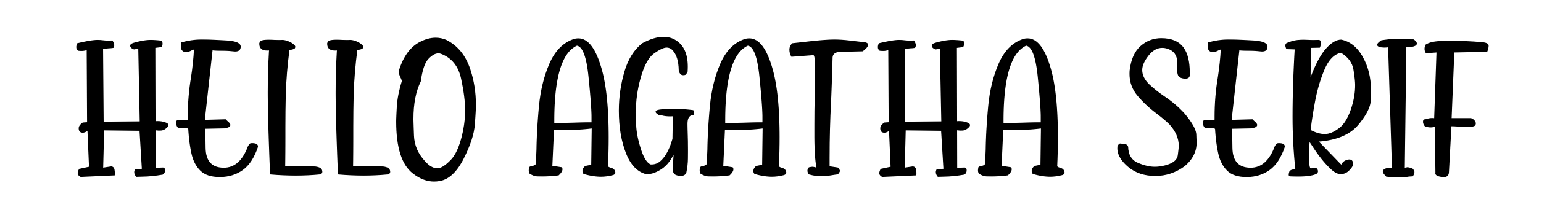 Hello Agatha Serif
