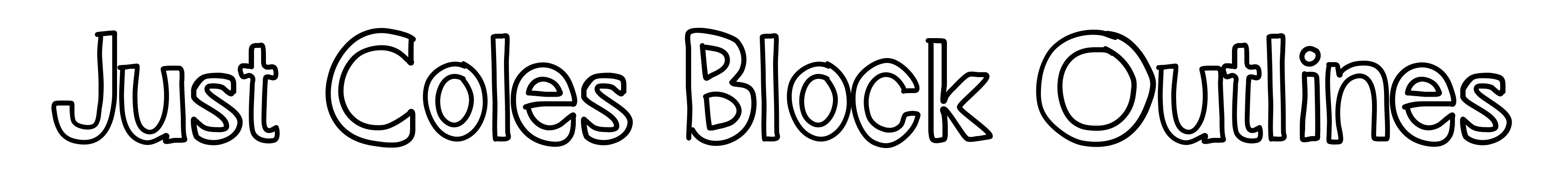 Just Coles Block Outlines